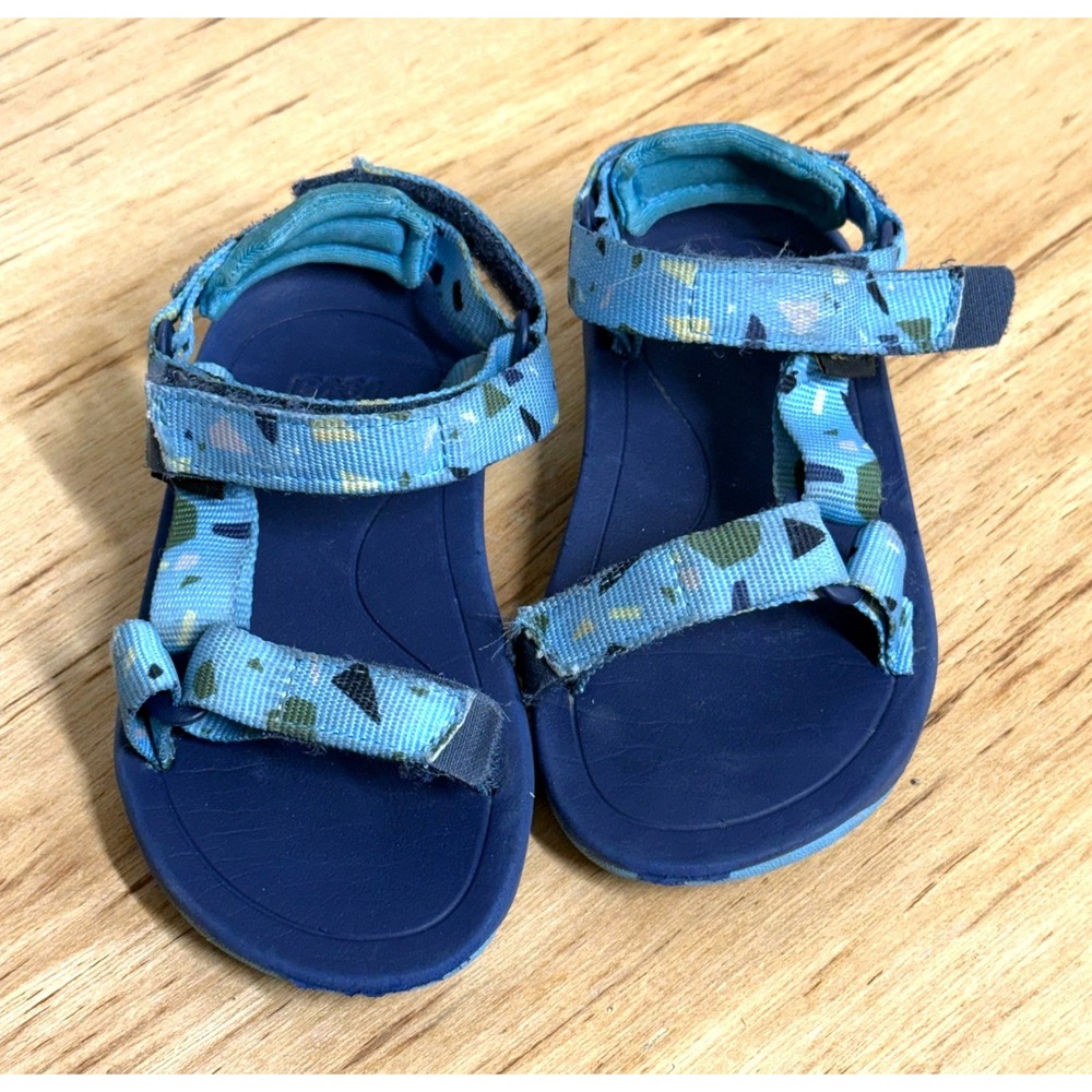 Teva Hurricane XLT2 Kids Sport Sandals Blue Geometric Straps
